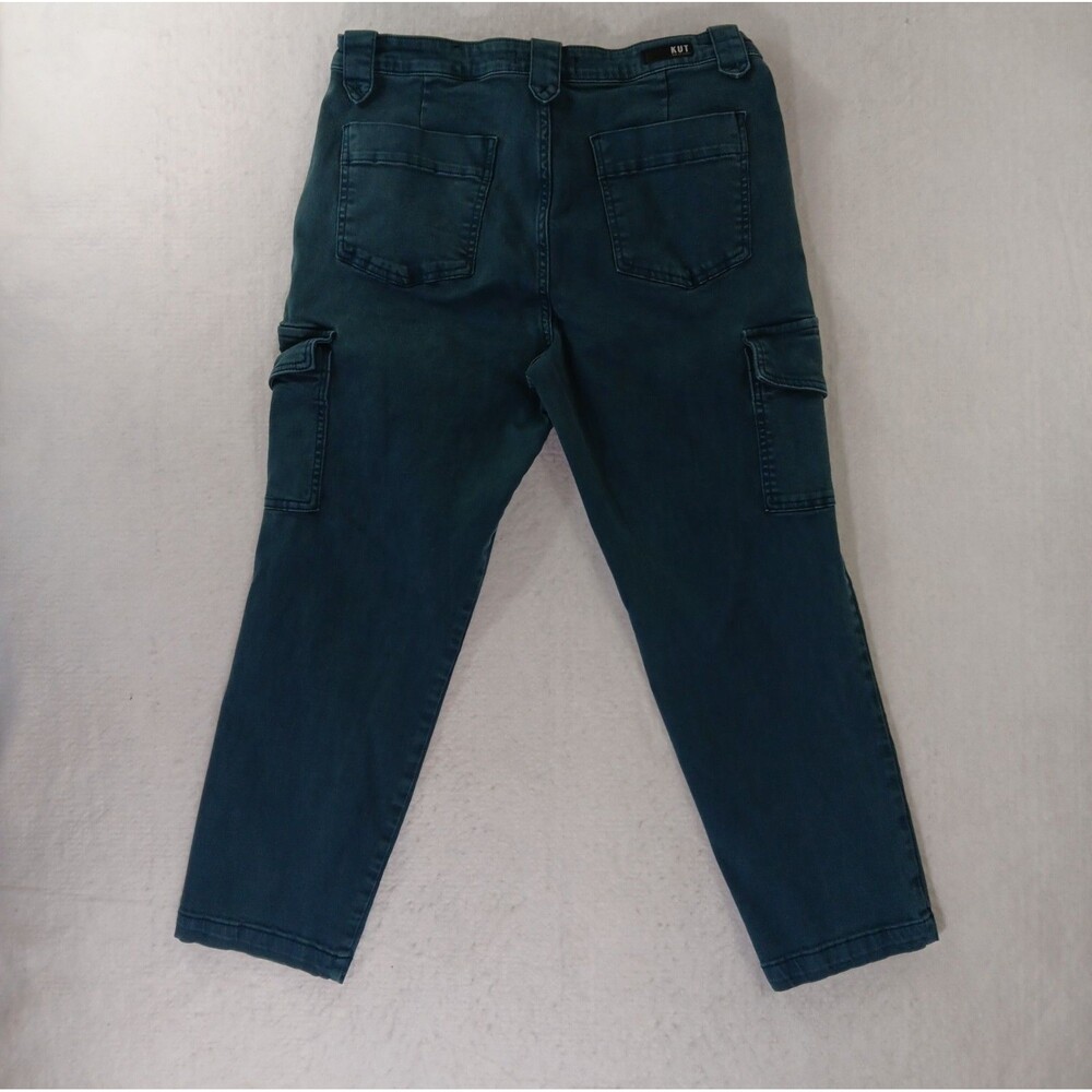 Kut From The Kloth Cargo Pants Women's Size 16 Green Fade Naomi - Picture 6 of 8